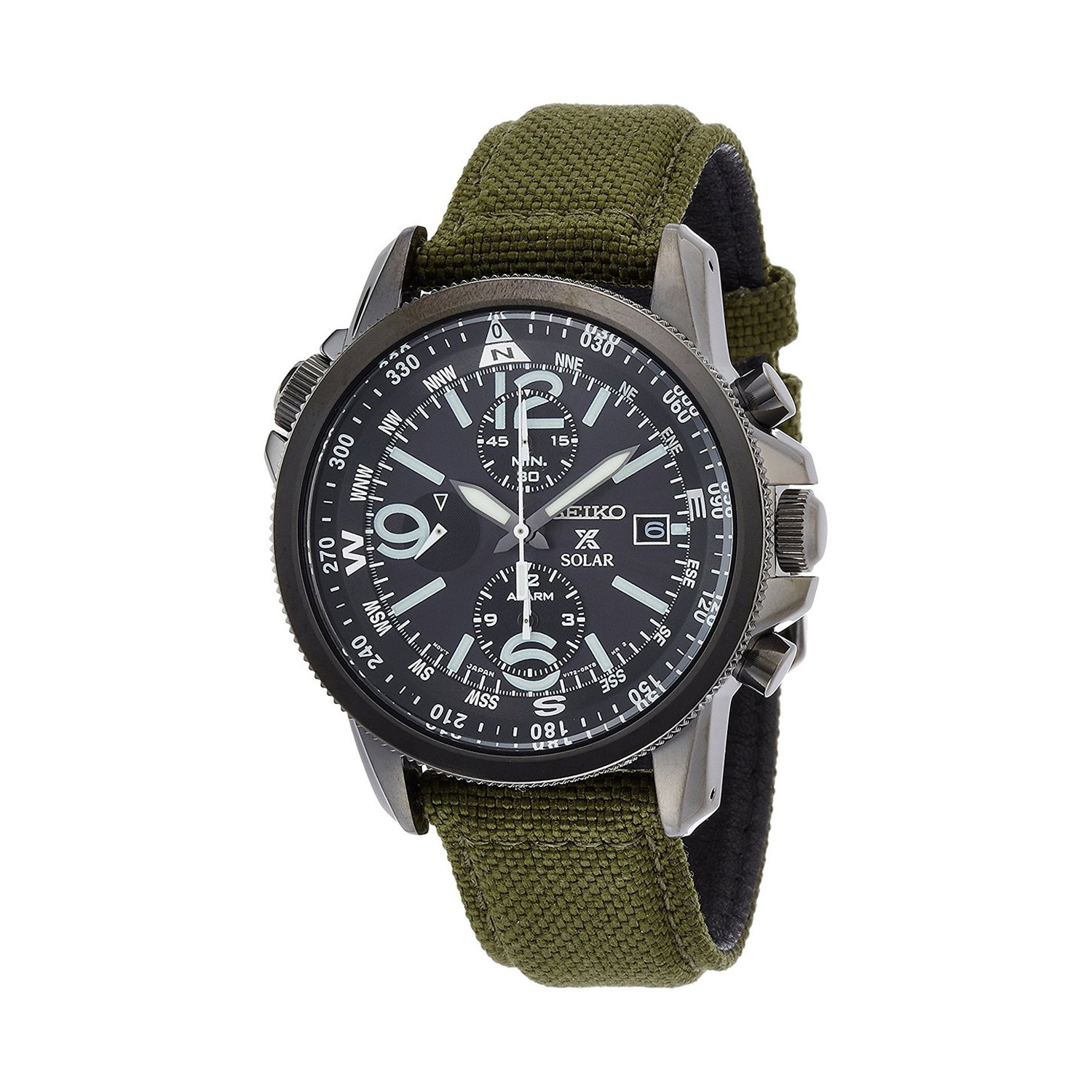 OWS - Seiko SSC295P1 Prospex Solar Military Alarm Chronograph Men's Watch